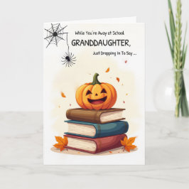 Grandtochter an der Schule zu Halloween Niedlich S Karte