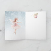 Grandtochter Ballerina Weihnachtsbaum Schneeflocke Karte (Innenseite)