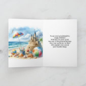 Grandtochter Beach Geburtstag geklappte Grußkarte Karte (Innenseite)