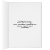 Grandtochter Best Birthday wünscht Blumen Gras (Innen (Rechts))