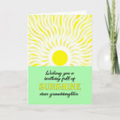 Grandtochter Birthday Bright Sunshine Card Karte (Vorderseite)