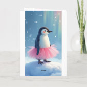 Grandtochter Birthday Niedlich Ballerina Penguin Karte (Rückseite)