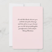 Grandtochter Blonde Doll wünscht Weihnachten (Rückseite)