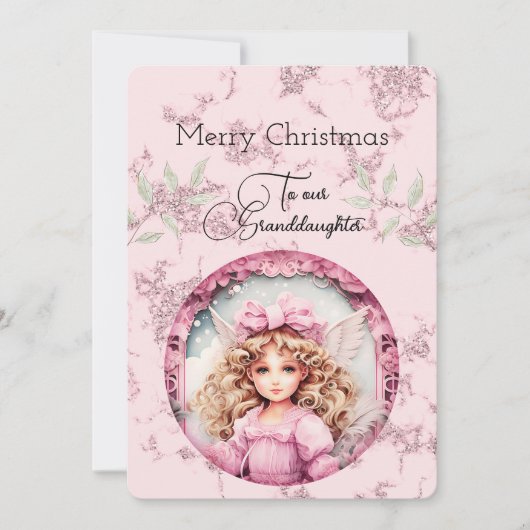 Grandtochter Blonde Doll wünscht Weihnachten (Vorderseite)