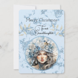 Grandtochter Blonde Hahaar Weihnachtswünsche für M