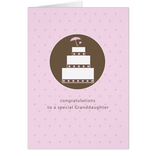 Grandtochter, Brautparty Cake Herzlichen Glückwuns (Vorne)