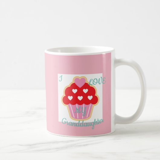 Grandtochter Cupcake Valentine Card Kaffeetasse (Rechts)