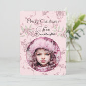 Grandtochter Dark Hhabe Mädchen Weihnachtswünsche (Stehend Vorderseite)