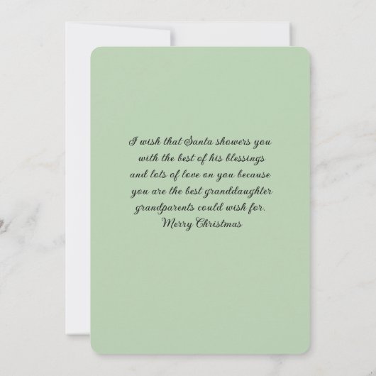 Grandtochter Dark Hhabe Mädchen Weihnachtswünsche (Rückseite)