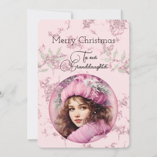 Grandtochter Dark Hhabe Mädchen Weihnachtswünsche (Vorderseite)