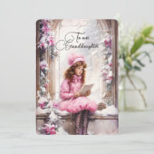 Grandtochter Dark Hhabe Mädchen Weihnachtswünsche (Stehend Vorderseite)