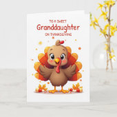 Grandtochter Erntedank Sweet Candy Cornell Türkei Karte (Gelbe Blume)