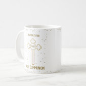 Grandtochter Erste heilige Kommunion Gold Look Cro Kaffeetasse (Vorderseite Links)