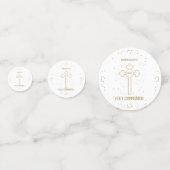 Grandtochter Erste heilige Kommunion Gold Look Cro Konfetti (Vorderseiten)