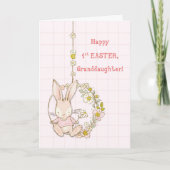 Grandtochter Erste Ostern Niedliche Sonnige Blume Karte (Vorderseite)