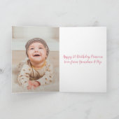 Grandtochter Erstgeburt Niedliche Löwenfoto-Karte Karte (Innenseite)