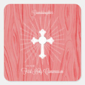 Grandtochter First Communitycross und Rays Quadratischer Aufkleber (Vorderseite)