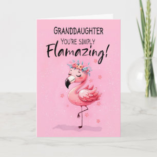Grandtochter Geburtstag mit Flamingo Fabulous Fun Karte