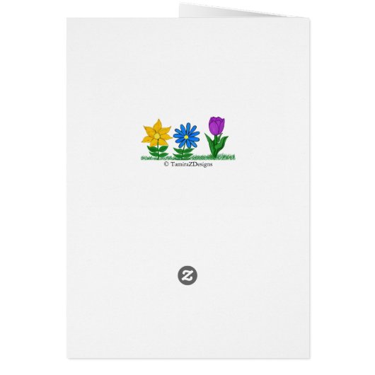 Grandtochter Geburtstags-Liebe Blumenkarte (Hinten)