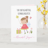 Grandtochter Geburtstagskarte Mädchen Karte (Gelbe Blume)