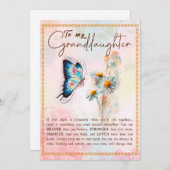 Grandtochter Geschenke | Von Oma Oma Feiertagskarte (Vorne/Hinten)