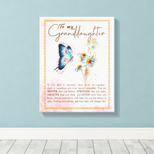Grandtochter Geschenke | Von Oma Oma Leinwanddruck (Insitu (Holzboden))