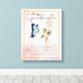 Grandtochter Geschenke | Von Oma Oma Leinwanddruck (Insitu (Holzboden))