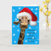 Grandtochter Giraffe Weihnachtskarte Karte (Gelbe Blume)