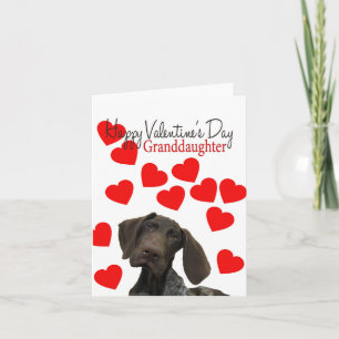 Grandtochter Glossy Grizzy Valentine Puppy Liebe Feiertagskarte
