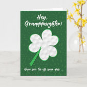 Grandtochter Golf Sports St. Patrick's Day Karte (Gelbe Blume)