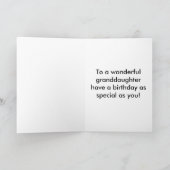 Grandtochter Grandson Rabbit Geburtstag personalis Karte (Innenseite)