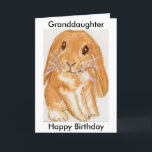 Grandtochter Grandson Rabbit Geburtstag personalis Karte<br><div class="desc">Ich habe diese bezaubernde Karte mit meinem original Aquarellwerk eines niedlichen Hasenhasen erstellt.  Sie können es personalisieren,  einschließlich des Verses.  Bitte schauen Sie sich meine passenden Artikel in meinen Kaninchensektionen an.</div>