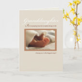 Grandtochter Gratulation New Baby Feet Karte (Gelbe Blume)
