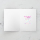 Grandtochter Halloween mit Girlie Witch in Rosa Karte (Innenseite)