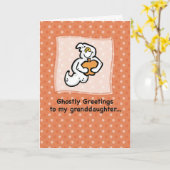 Grandtochter Halloween Niedlich Ghosting Karte (Gelbe Blume)