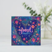 Grandtochter Herzflorale Hübsch Valentinkarte (Stehend Vorderseite)