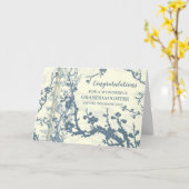 Grandtochter Hochzeitstag Herzlichen Glückwunsch Karte (Gelbe Blume)