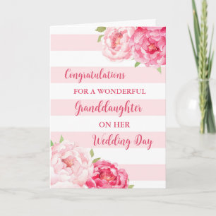 Grandtochter Hochzeitstag Herzlichen Glückwunsch Karte