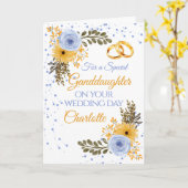 Grandtochter Hochzeitstag Herzlichen Glückwunsch Karte (Gelbe Blume)