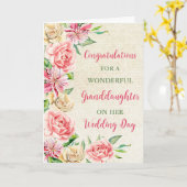 Grandtochter Hochzeitstag Herzlichen Glückwunsch Karte (Gelbe Blume)