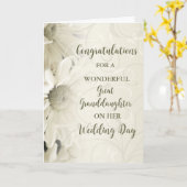 Grandtochter Hochzeitstag Herzlichen Glückwunsch Karte (Gelbe Blume)