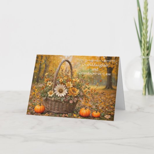 Grandtochter Husband Grandson, Erntedank für Recht Karte (Vorderseite)