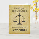 Grandtochter, Jurastudentin Abschluss Glückwunsch Karte (Gelbe Blume)