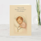 Grandtochter Katholische Rosary Baby Girl Karte (Vorderseite)