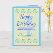 Grandtochter Modern Keepake Geburtstagskarte Karte (Gelbe Blume)