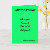 Grandtochter motivierend Geburtstagskarten Karte (Gelbe Blume)