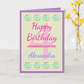 Grandtochter Niedlich Keepake Geburtstagskarte Karte (Gelbe Blume)