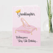 Grandtochter Pink Fairy-Tale Cinderella Birthday Karte (Vorderseite)