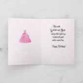 Grandtochter Pink Fairy-Tale Cinderella Birthday Karte (Innenseite)