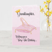 Grandtochter Pink Fairy-Tale Cinderella Birthday Karte (Gelbe Blume)